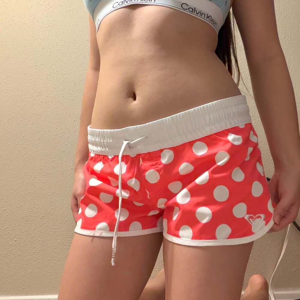 Roxy Red White Polka Dot Board Shorts Swim Trunks Size 3